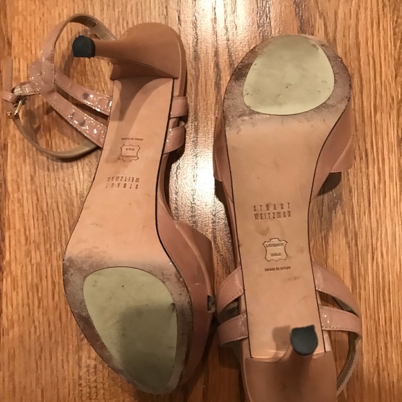Stuart Weitzman Nude Platform Heels Size 9.5 - Picture 3 of 6